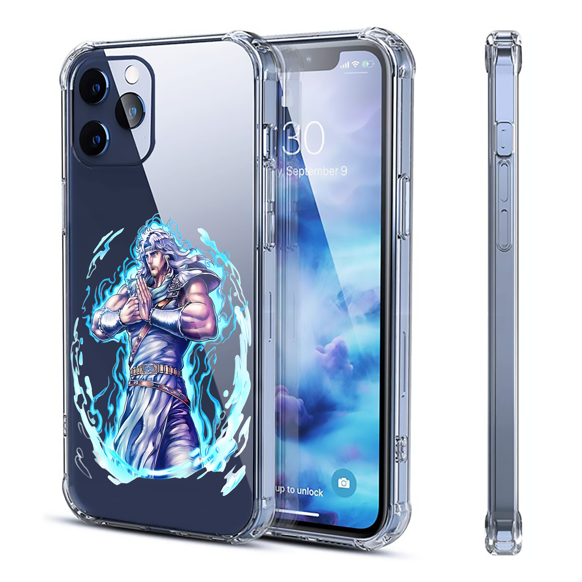 （画像用） 北斗の拳 Fist of the North Star 【iPhone 12シリーズ対応】透明スマホケース（クリアソフトケース）